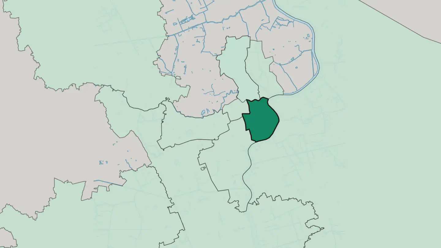 Map of Huangpu District in Shanghai