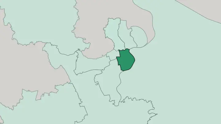 Map of Huangpu District in Shanghai