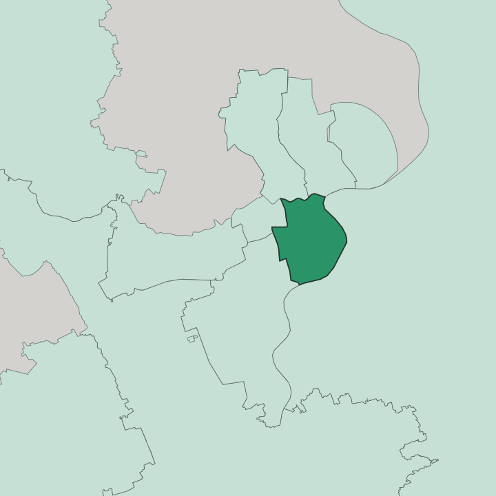 Map showing Huangpu District — In Shanghai