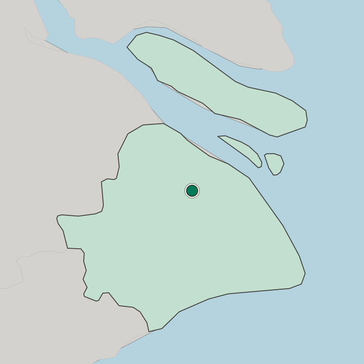 Map showing Pudong — In Shanghai Shi