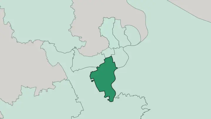 Map of Xuhui District in Shanghai