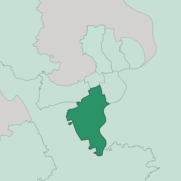 Map showing Xuhui District — In Shanghai