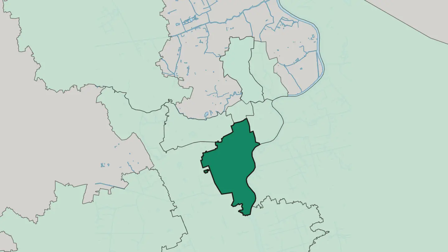 Map of Xuhui District in Shanghai