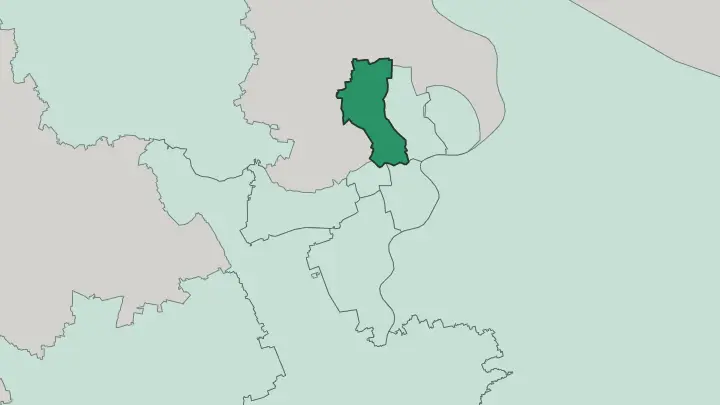Map of Zhabei in Shanghai