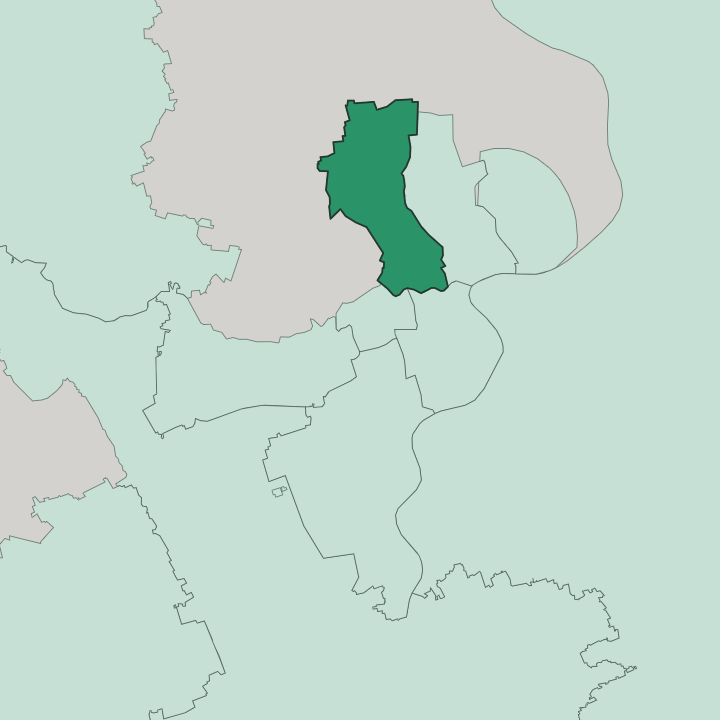 Map showing Zhabei — In Shanghai