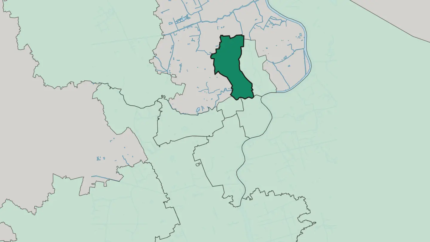 Map of Zhabei in Shanghai