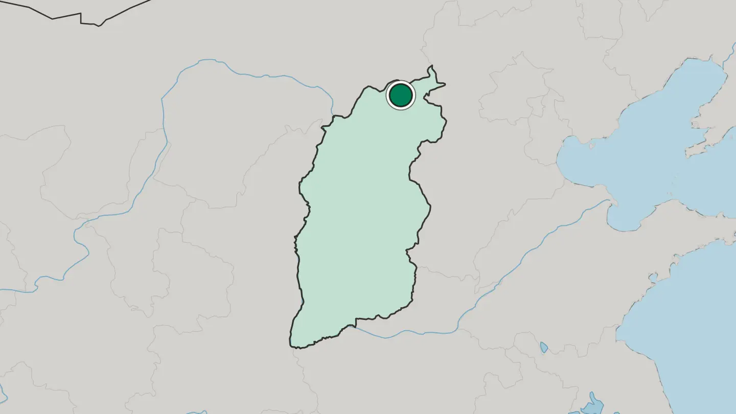 Map of Datong in China
