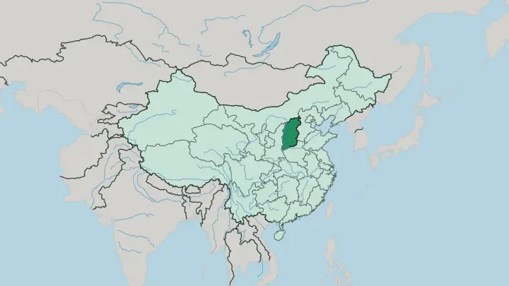 Map of Shanxi in China