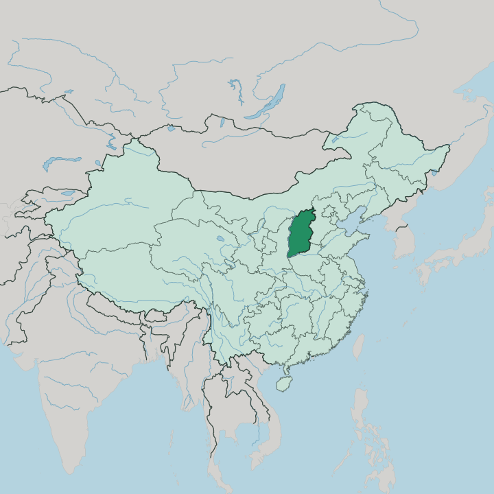 Map showing Shanxi — In China