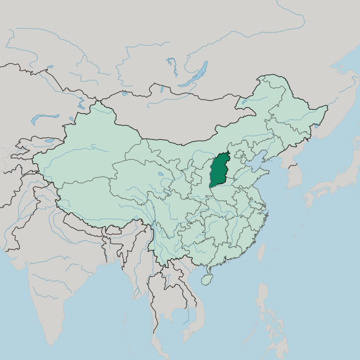 Map showing Shanxi — In China