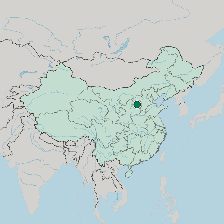 Map showing Taiyuan — In China