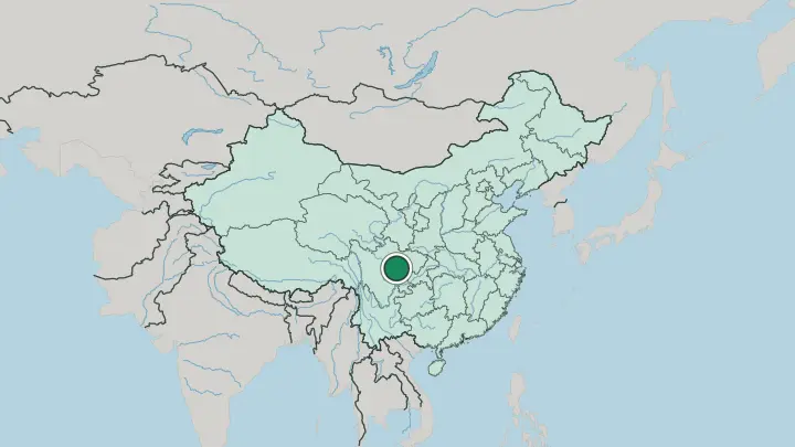 Map of Chengdu in China