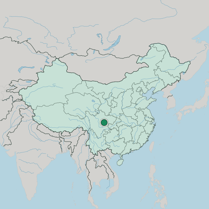 Map showing Chengdu — In China