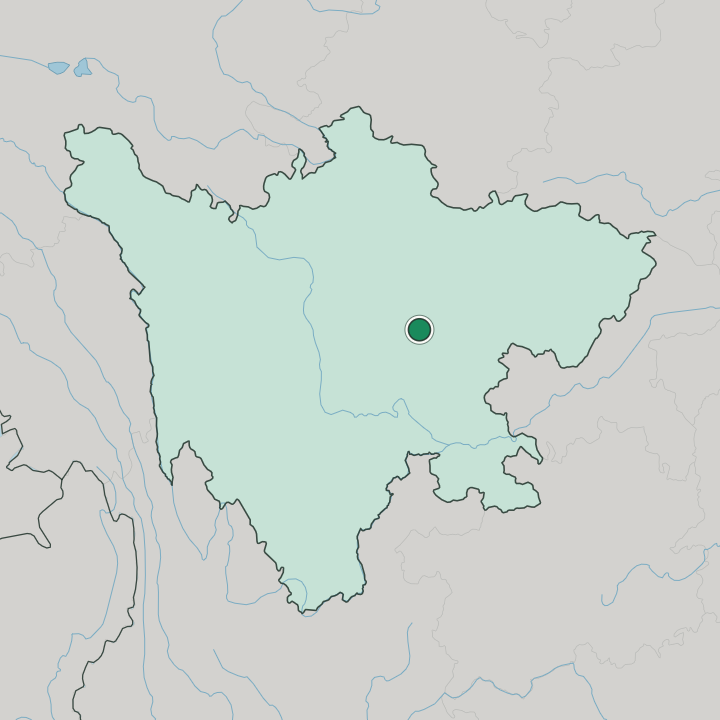 Map showing Chengdu — In Sichuan