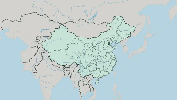 Map of Tianjin Shi in China