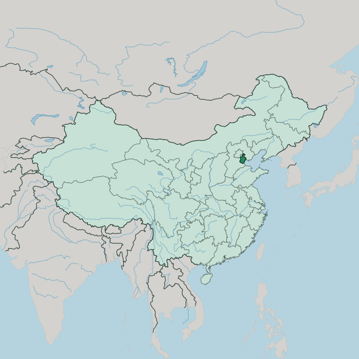 Map showing Tianjin Shi — In China