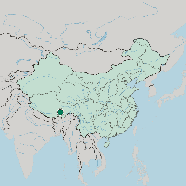 Map showing Chéngguān Qū — In China
