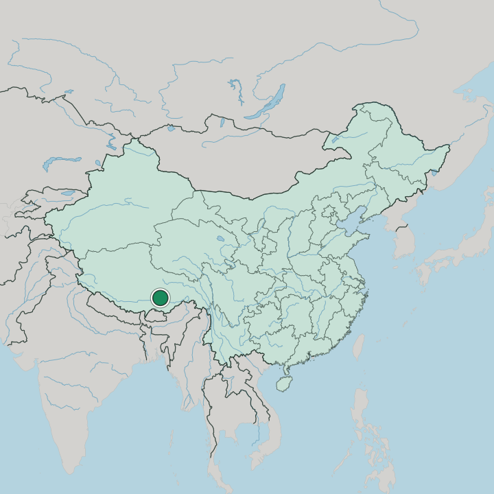 Map showing Lhasa — In China