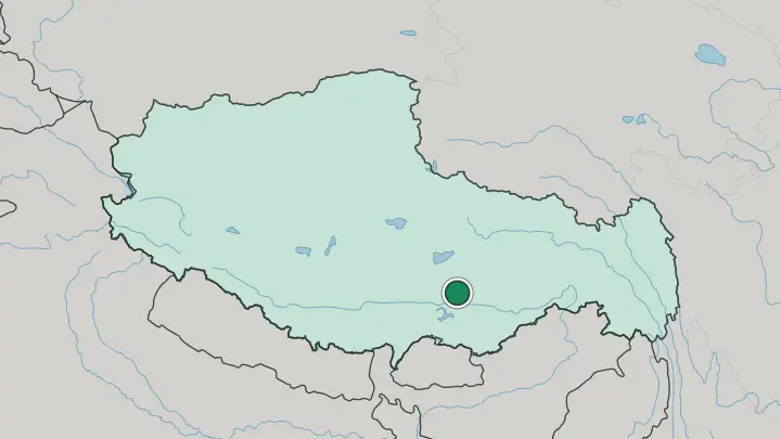 Map of Lhasa in China