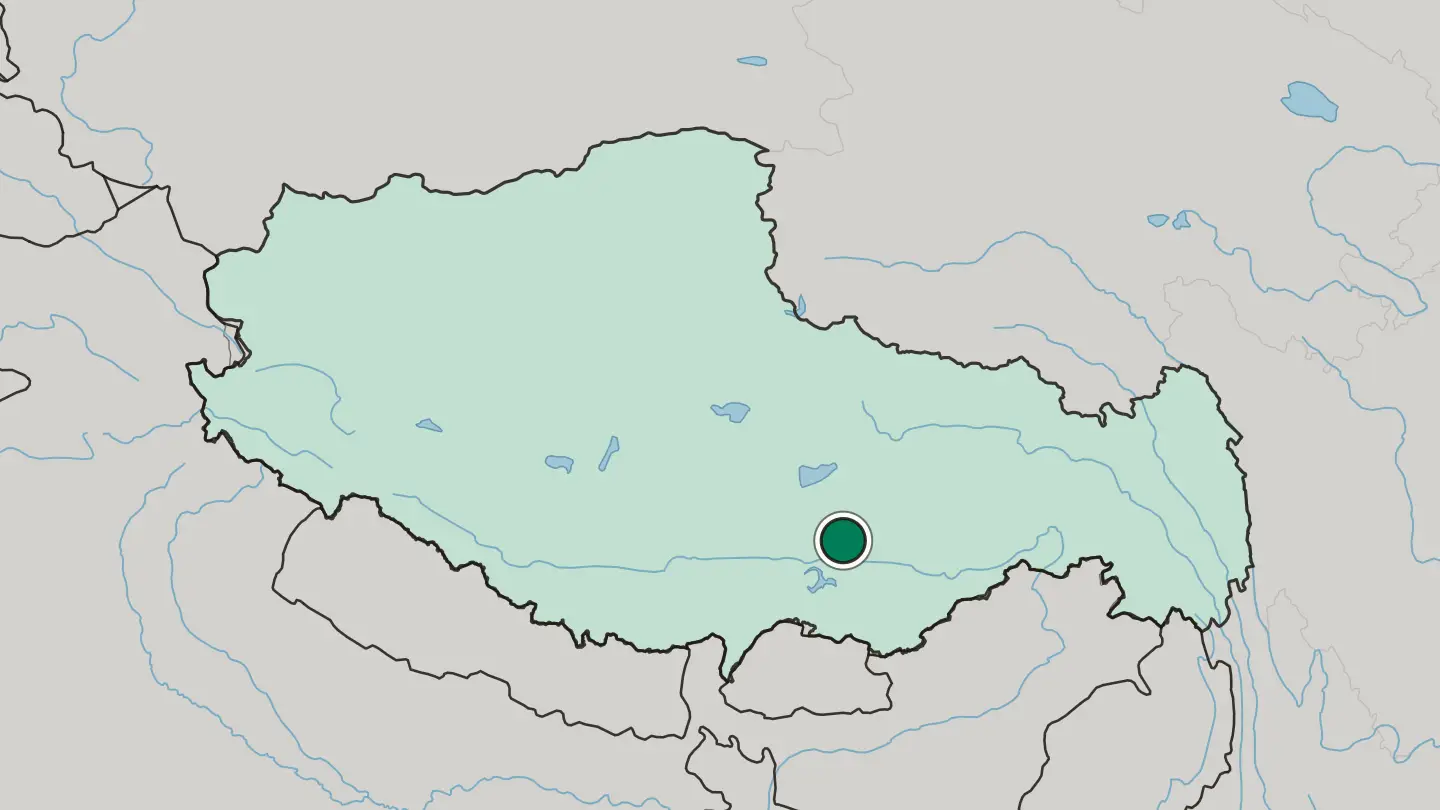 Map of Lhasa in China