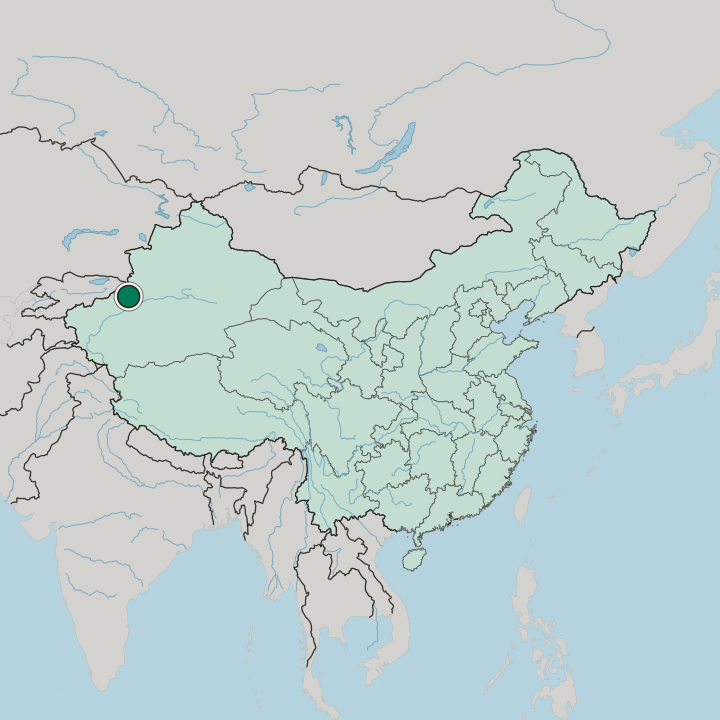 Map showing Aqsu — In China