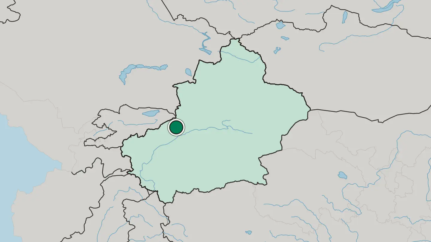 Map of Aqsu in China