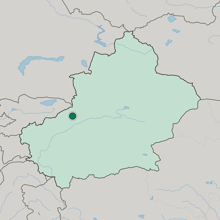Map showing Aqsu — In Xinjiang Uyghur Autonomous Region