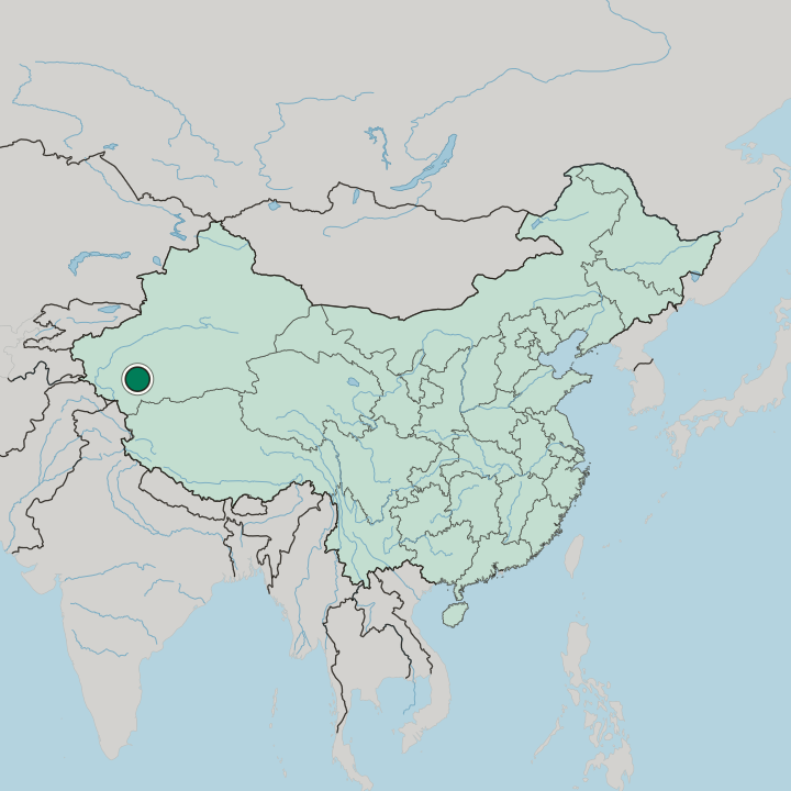 Map showing Gujangbagh — In China
