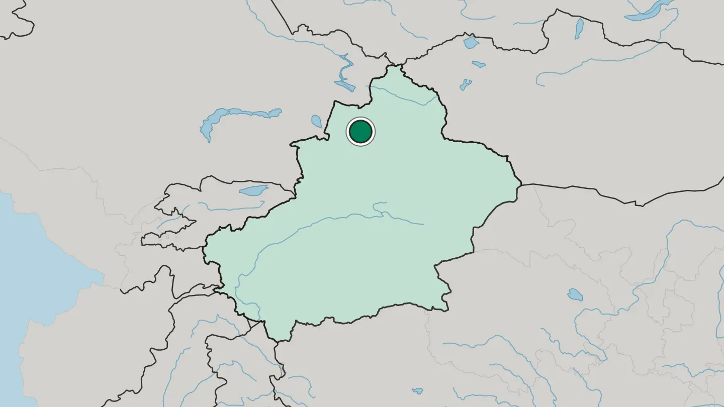 Map of Karamay in China