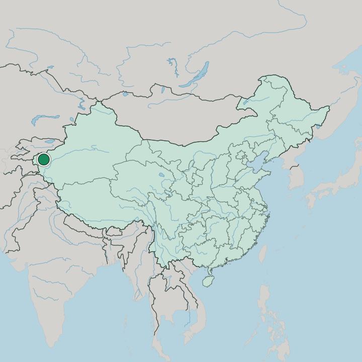 Map showing Kashgar — In China