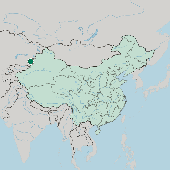 Map showing Qarasu — In China