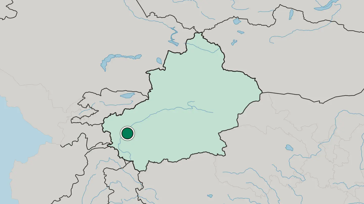 Map of Shache in China