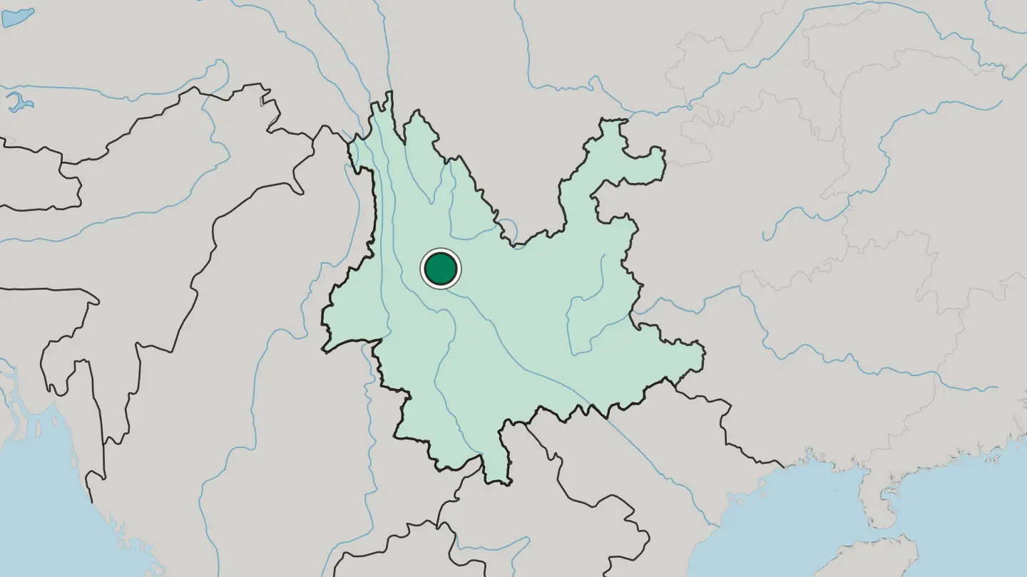 Map of Dali in China