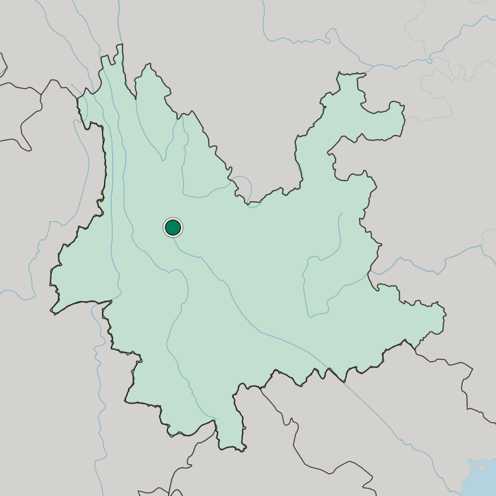 Map showing Dali — In Yunnan
