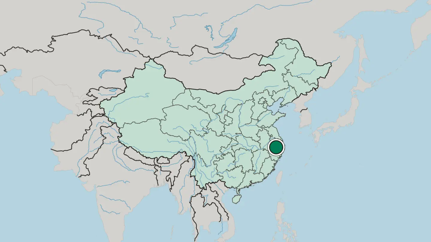 Map of Hangzhou in China