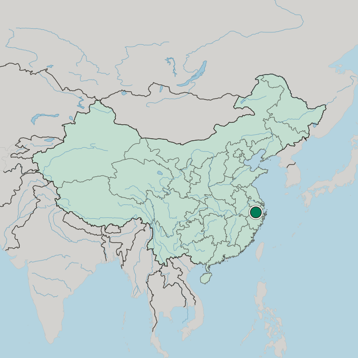 Map showing Hangzhou — In China
