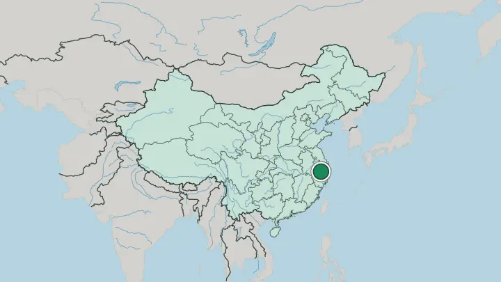 Map of Hangzhou in China