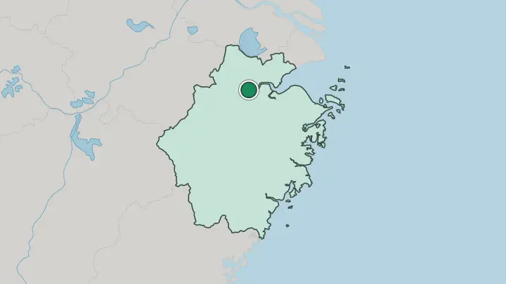 Map of Hangzhou in China