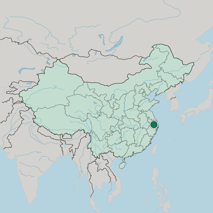 Map showing Jiaxing — In China