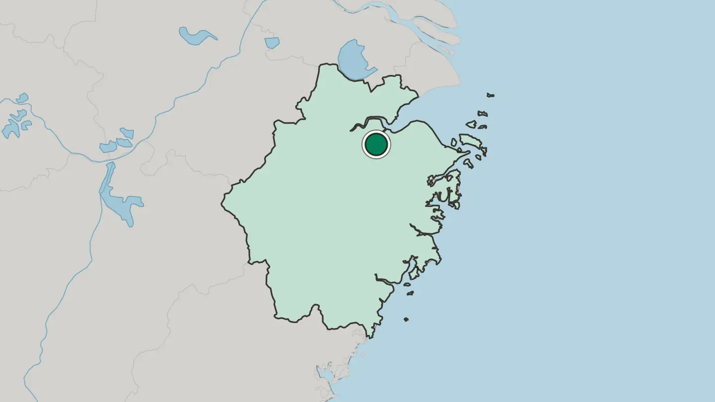 Map of Shaoxing in China