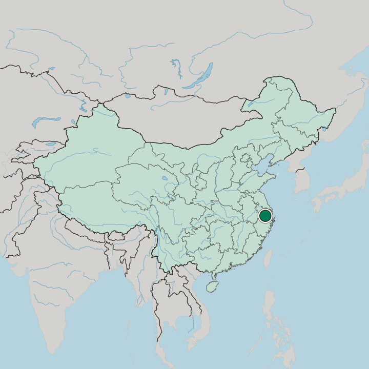 Map showing Wuzhen — In China