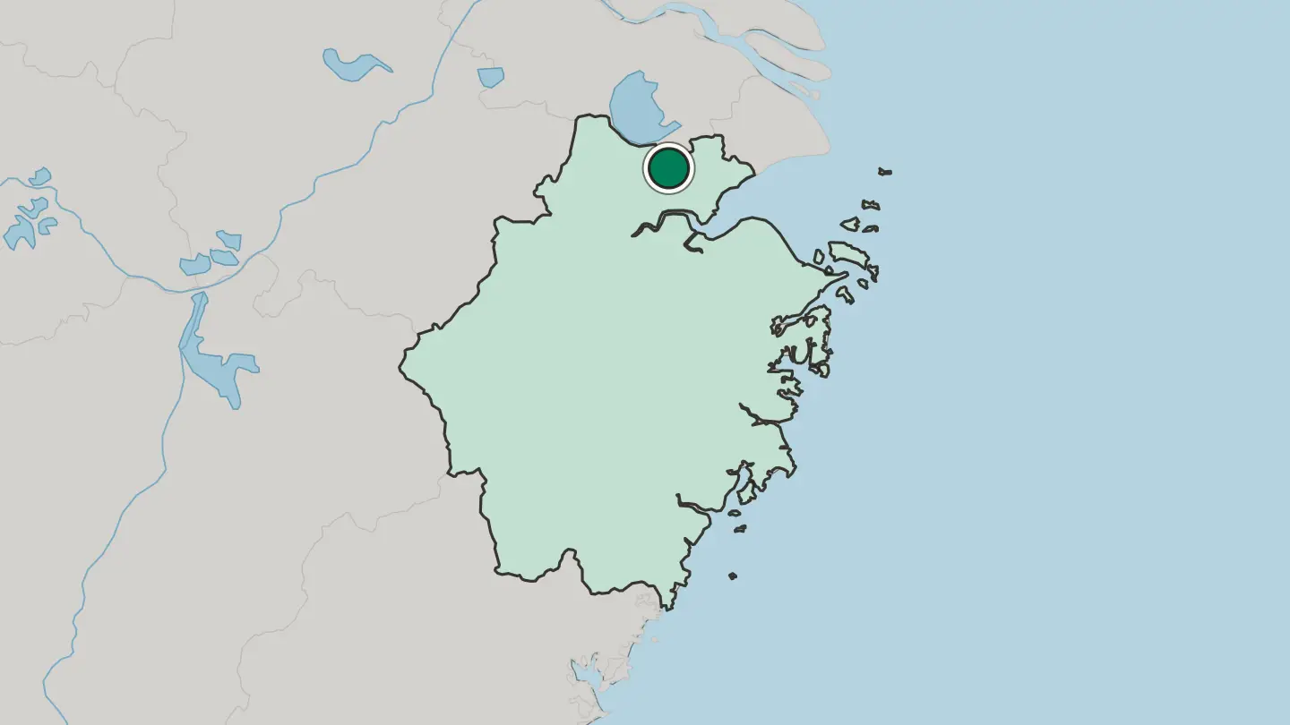 Map of Wuzhen in China