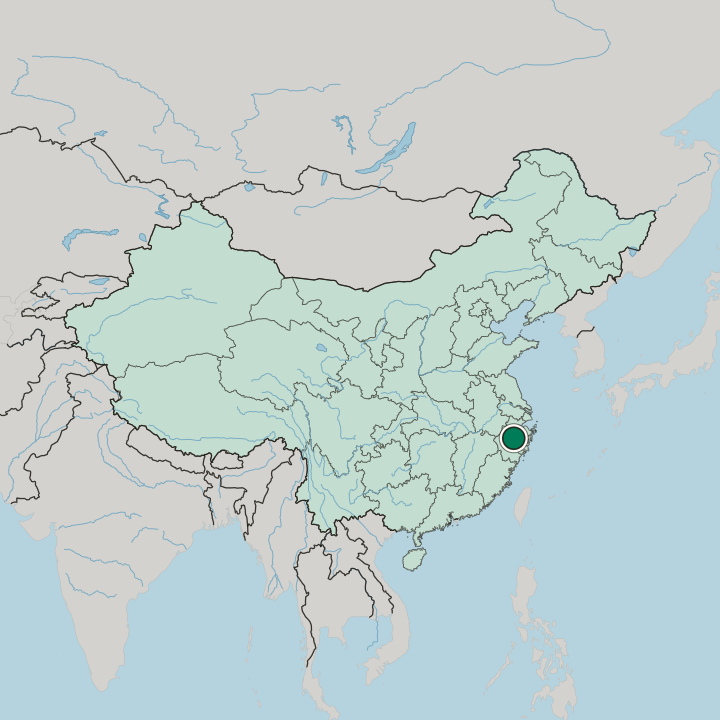 Map showing Yiwu — In China