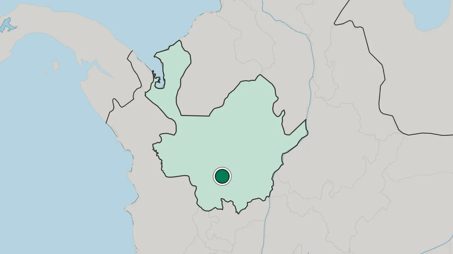 Map of Envigado in Colombia