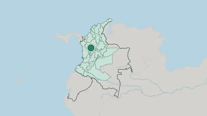 Map of Medellín in Colombia