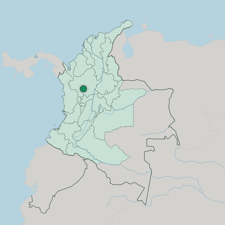 Map showing Santa Elena — In Colombia