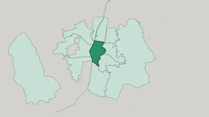 Map of La Candelaria in Medellín