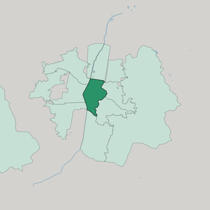 Map showing La Candelaria — In Medellín