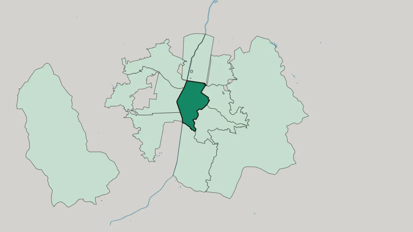 Map of La Candelaria in Medellín