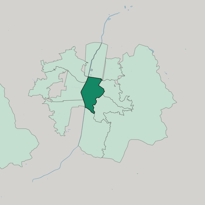 Map showing La Candelaria — In Medellín